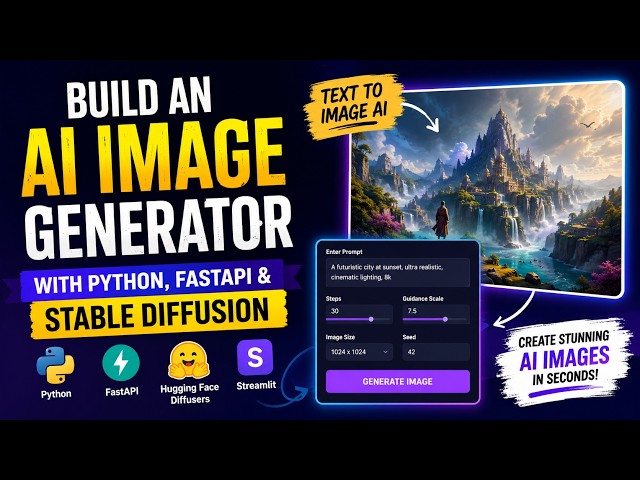 🔥 Build an AI Image Generator with Python, FastAPI & Stable Diffusion | Text to Image AI Project