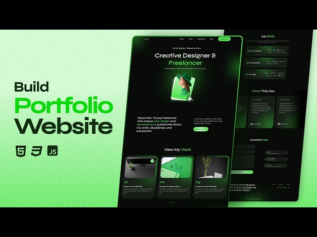 How to Create a Modern Responsive Portfolio Website From Scratch Usign HTML, CSS & JavaScript