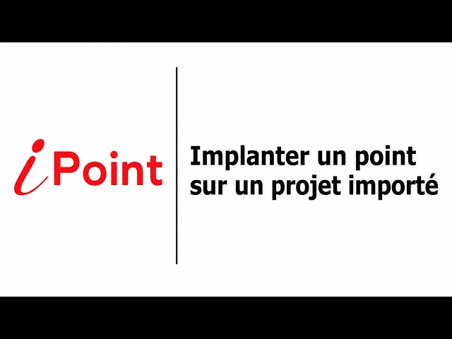 How to stake out a point on an imported project in iPoint | Tutorial