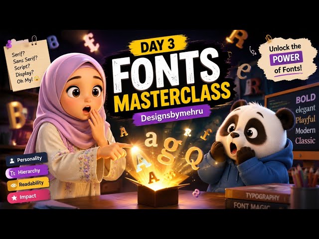Fonts Masterclass Day 3 . @Designsbymehru 