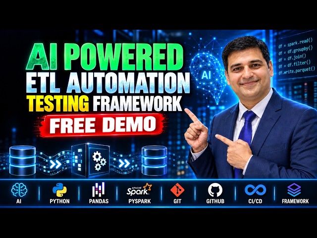 AI-Powered ETL Automation Testing Framewrok | PySpark, Pandas, Batch #204 & #205 | Training Demo