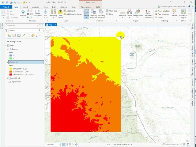 Demo: reclassifying elevation values