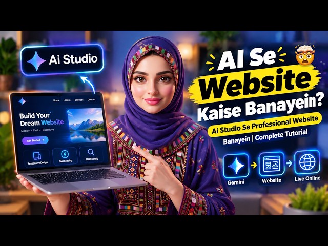 Bina Coding Website Banayein! 🚀 AI Studio Se Professional Website | Step by Step