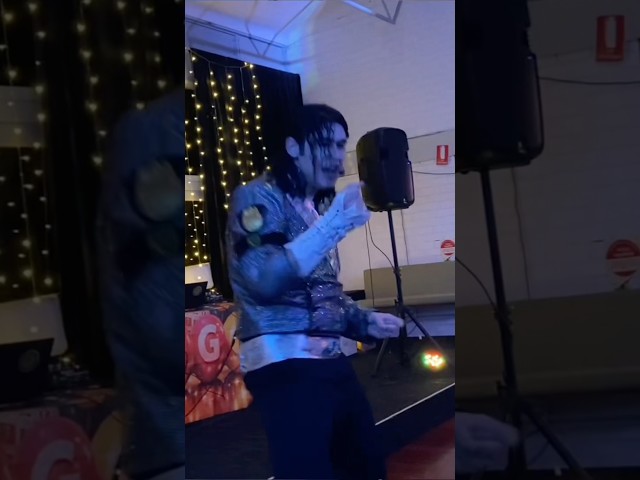 Australian Michael Jackson impersonator Adam Jackson dancing live for fundraiser ￼