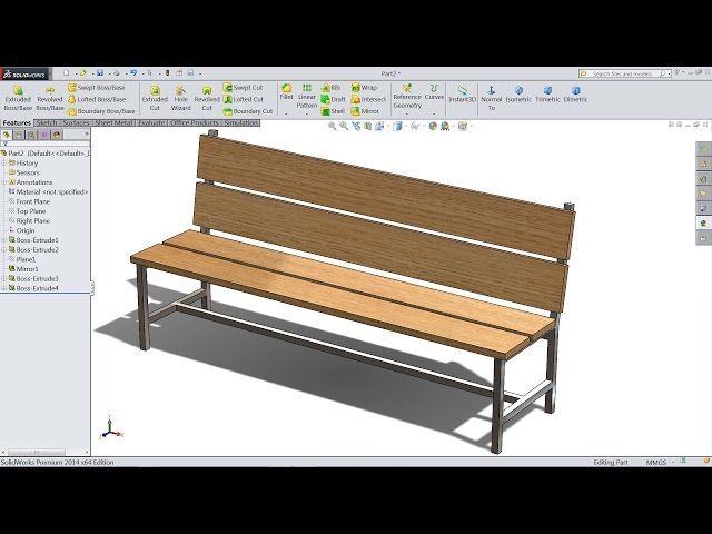 SolidWorks tutorial for Beginners Bench