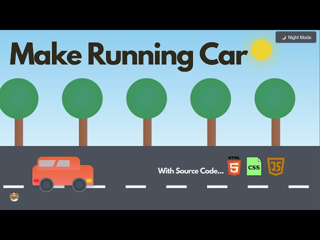 Moving Car using HTML, CSS & Javascript
