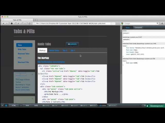 Twitter Bootstrap 101: Customize