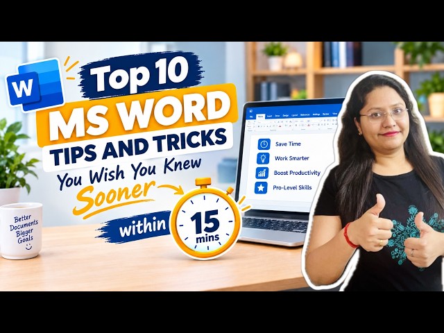 10 Essential MS WORD Productivity Tips & Tricks - 3 | Rocket your Efficiency | Tutorial in Hindi