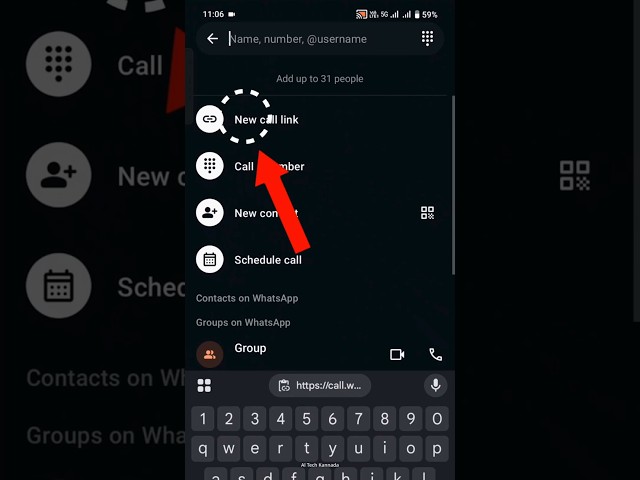 How to Create a WhatsApp Call Link #shorts #whatsapp #calllink