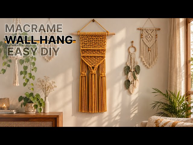 Easy Macrame Wall Hanging Tutorial | Beautiful DIY Macrame Wall Decor for Beginners