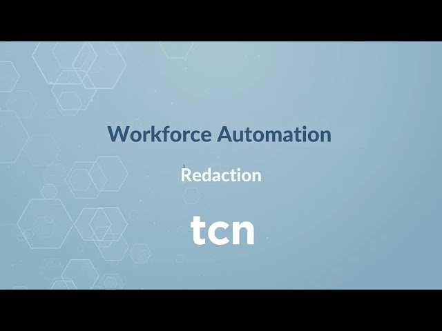 Workforce Optimization (WFO): Redaction