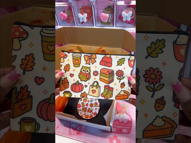 🩷Fall stationary box🩷￼#fall#stationeryaddict #hellofall #kawaiistationery#notepads