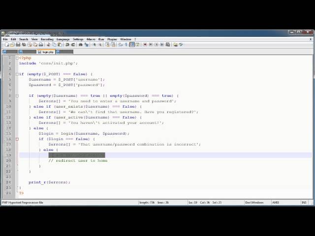 PHP Tutorials: Register & Login (Part 5): User Login (Part 3)