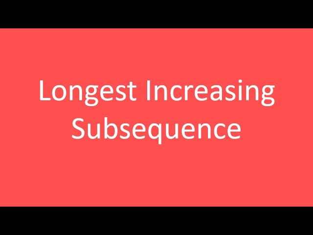 Longest Increasing Subsequence NLogN || Code in C# || Coding Interview Questions