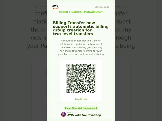 AWS Automates Partner Billing Groups! 💰 AWS Billing Conductor Update #Shorts