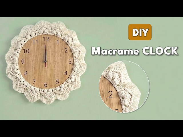 DIY Macrame Wall Clock | Easy Boho Home Decor Tutorial