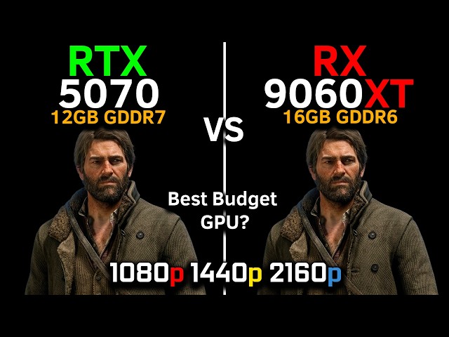 RX 9060 XT vs RTX 5070 | Test in 12 Games | DLSS 4 vs FSR 4.1 | Best Budget GPU? | 1080p, 1440p, 4K