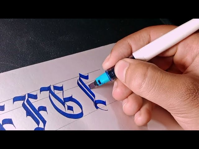 Realtime Tutorial : Gothic Letter H [Strokes + Techniques] 