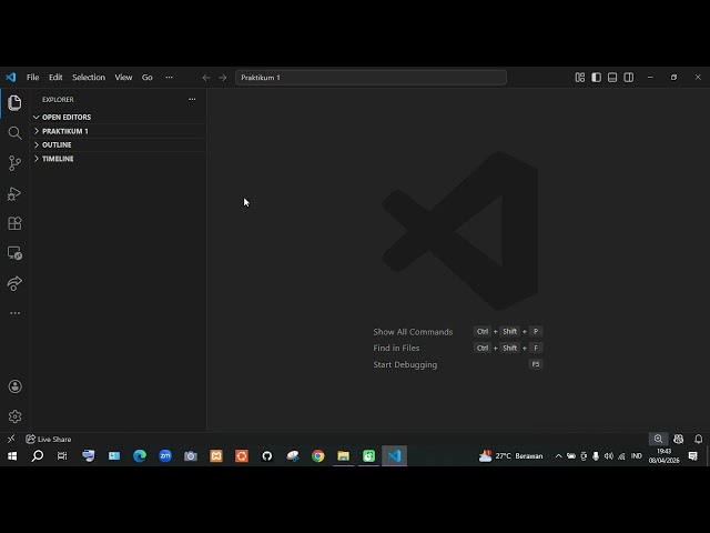 cara membuat folder dan file di vscode