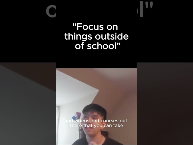 Advice about high school from a college student: #school #science #computer