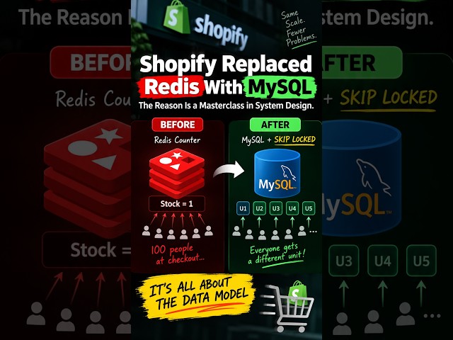 Shopify Replaced Redis With MySQL. The Reason Is a Masterclass in System Design. | Hindi