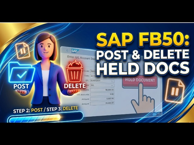 Create, Post, and Delete hold document in SAP #SAP