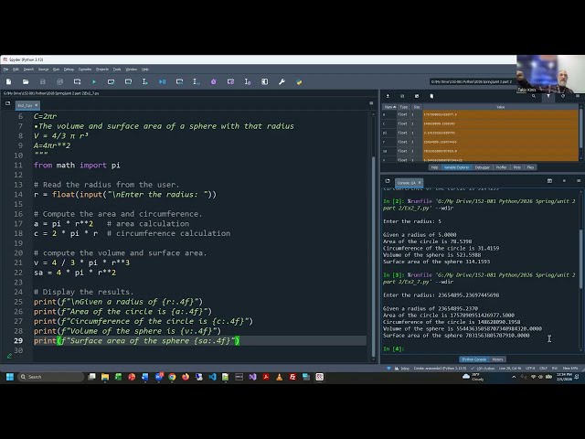 Python - Unit 2 - Exercise Completion Part 2 - Spring 2026