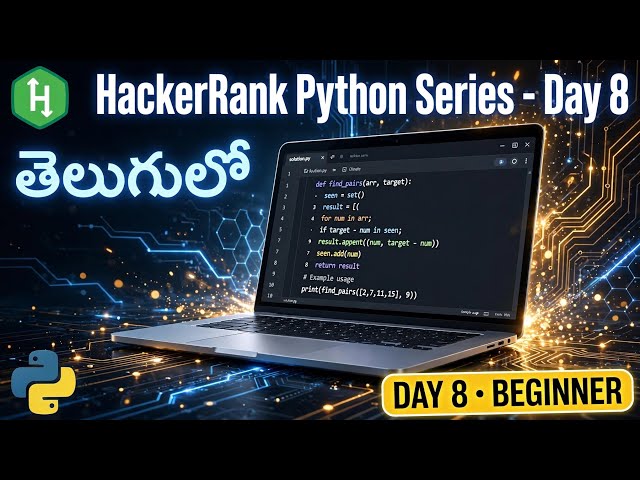 Hacker Rank Python series for Beginners in Telugu | Day8