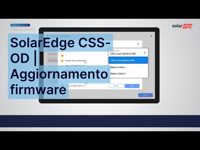 Come aggiornare il firmware del sistema SolarEdge CSS-OD | Tutorial passo dopo passo