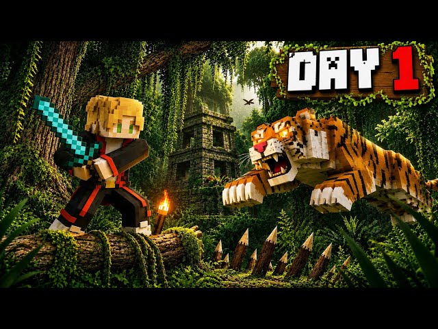 I Survived 100 Days in the DEADLIEST Amazon Rainforest in Minecraft | MINECRAFT GAMEPLAY #01