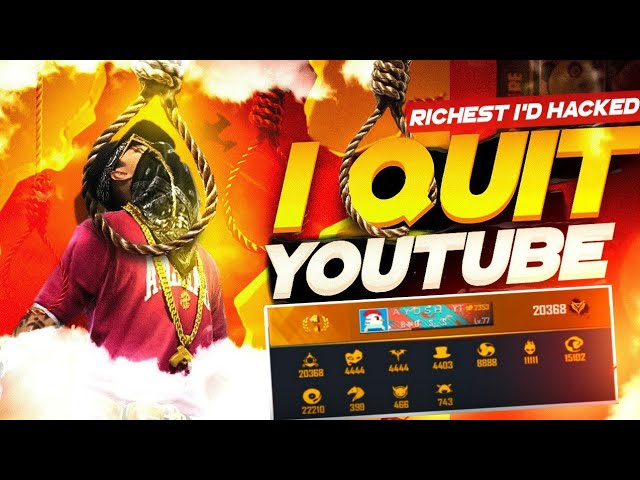 I Quit YOUTUBE My Free fire Account No More ⚠️⚠️ !
