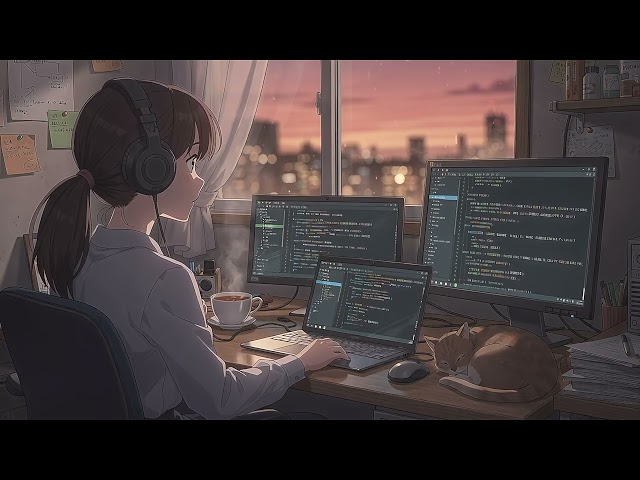 lofi jazz coding radio 🎷 smooth beats to code & study to ~ cozy rainy night