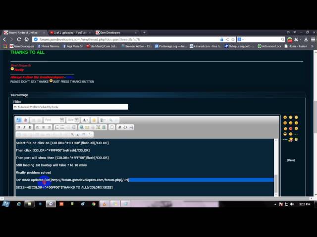 Video 2---Beginners Guide for Thread start on our Forum :http://forum.gsmdevelopers.com/forum.php
