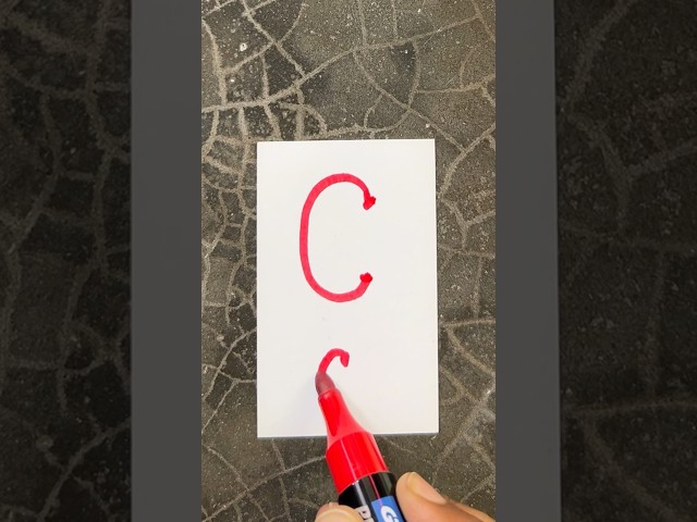 Easy letter drawing C