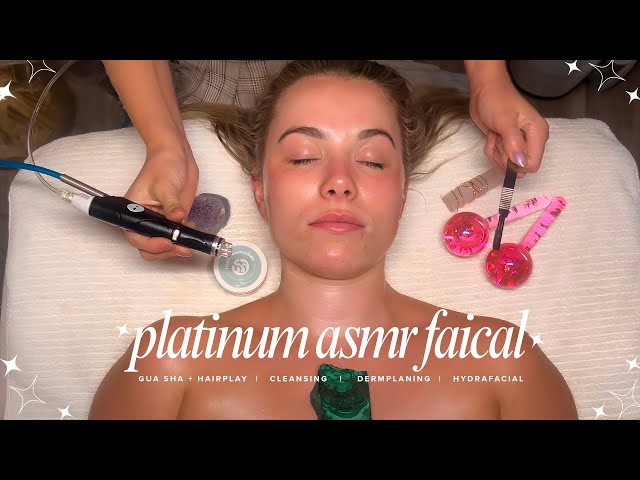 ASMR Relaxing Facial | Crystal Healing | Green Bubble Cleanse & Dermaplaning
