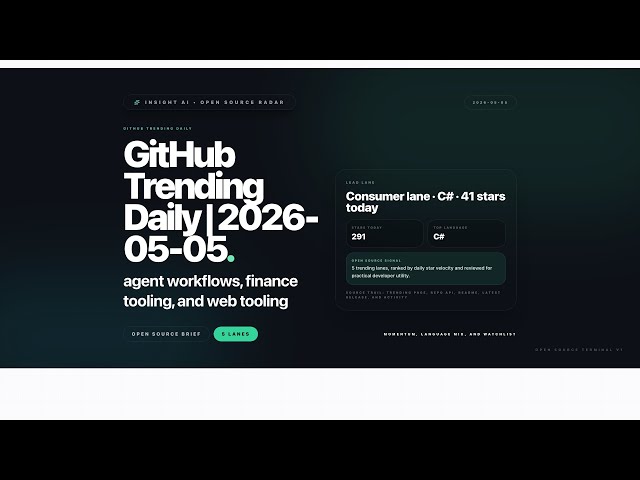 GitHub Trending Daily | 2026-05-05 | Insight AI