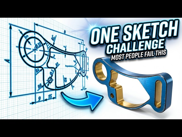 Only ONE Sketch Allowed… Can You Model This? | Fusion 360 Challenge