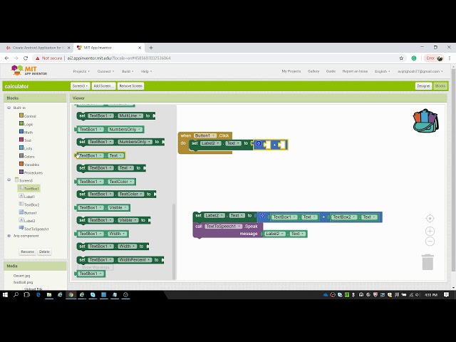 Start creating Android App using MIT App Inventor