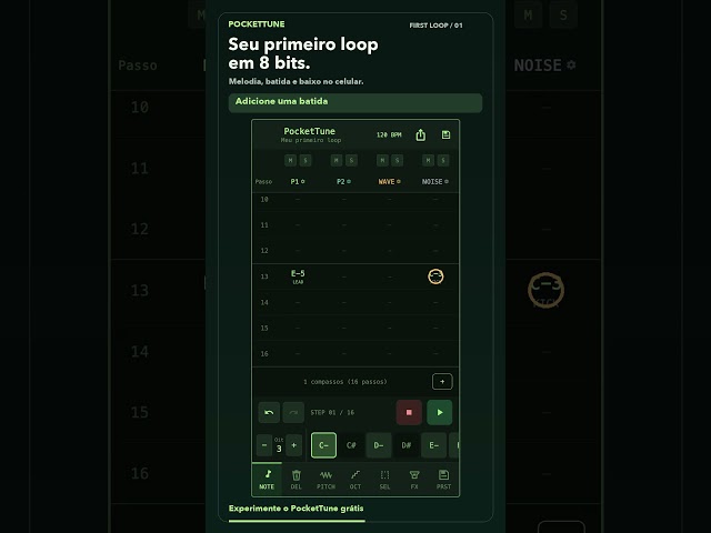 Crie seu primeiro loop de 8 bits no celular | PocketTune