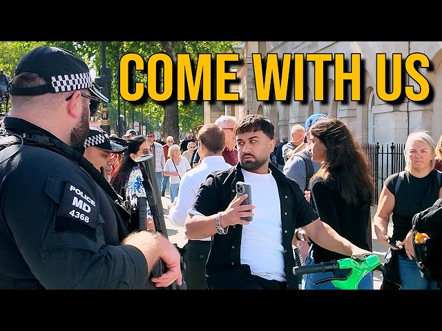 Armed Police Confront Suspicious Lime Bike Rider at Horse Guards!