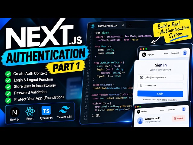 Authentication in NextJs App  PART 1