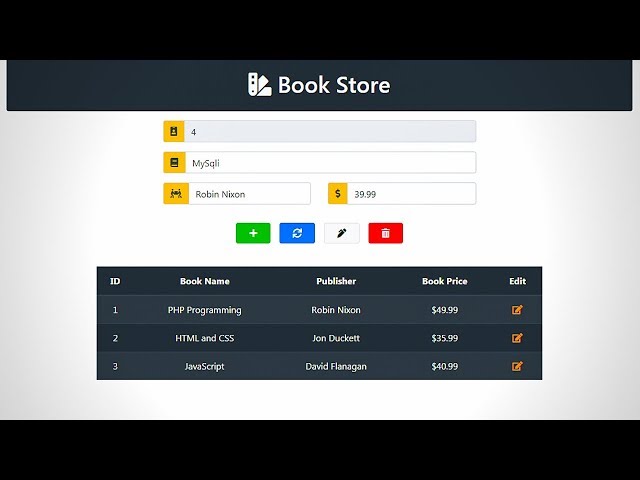 Complete CRUD Operation with PHP MySql Database