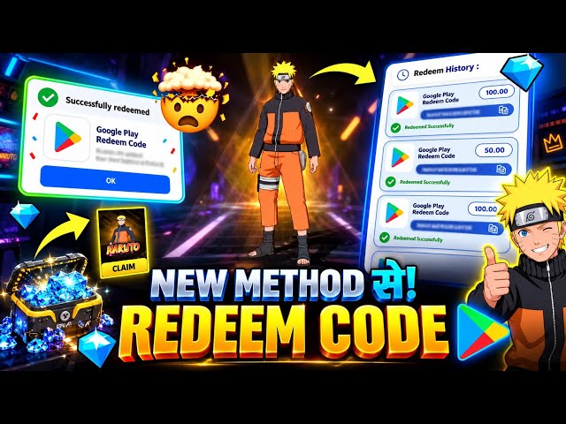 Free Redeem Code (Naruto Ascension Event) 🤩 | Google Play Store Redeem Code App 2026