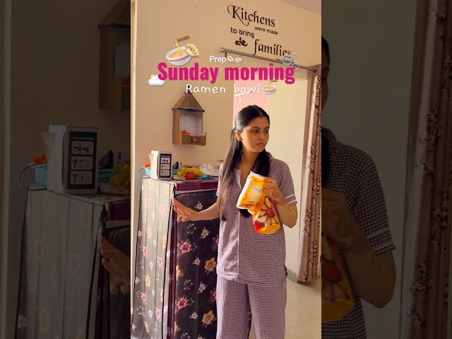 Lazy Sunday Morning & Ramen Bowl ⛅️🍜🎀 #shorts #minivlog #morningroutine
