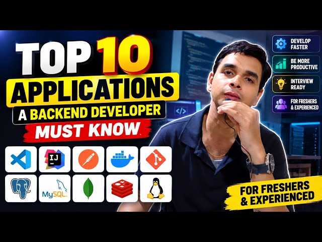 Top 10 Applications and Tools Every Backend Developer Must Know in 2026 🚀 | Backend Developer Tools