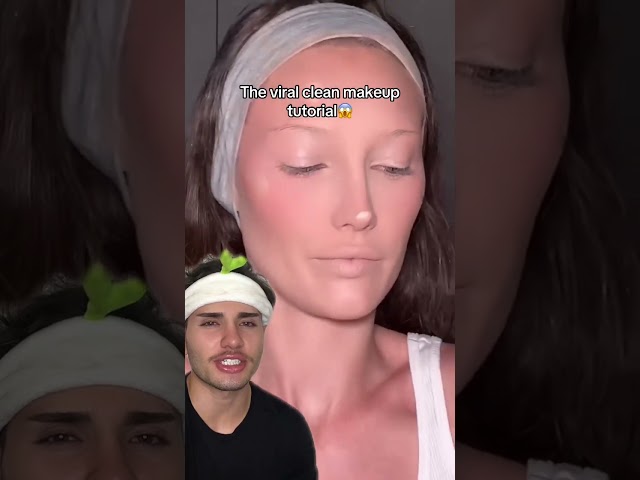 THE VIRAL CLEAN GIRL MAKEUP TUTORIAL😱(follow for more💖)#makeuptutorial #cleangirlmakeup ￼