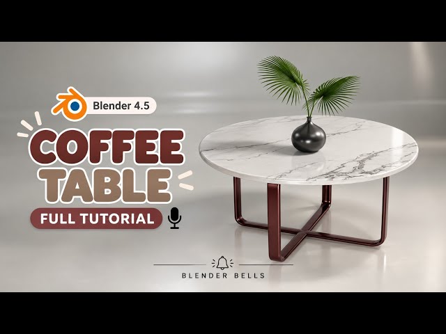 Round Coffee Table in Blender 3d full Tutorial | Step-by-Step | easy for Beginners