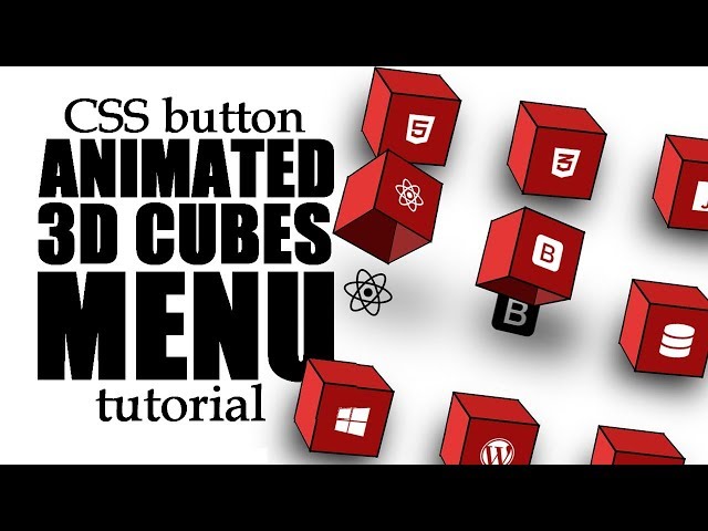 CSS Animations 3D Transform Cube Menu Tutorial | Animated Buttons Hover Effect