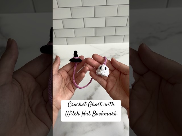 Adorable Ghost with Witch Hat Bookmark 👻✨