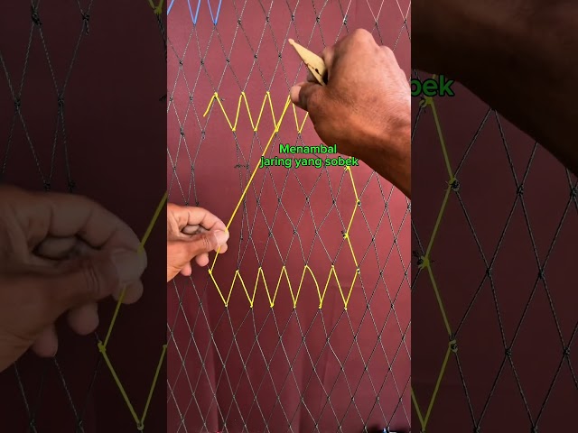 Just take a big tear in the patch #diy #gtknot #net #tutorial #netrepair